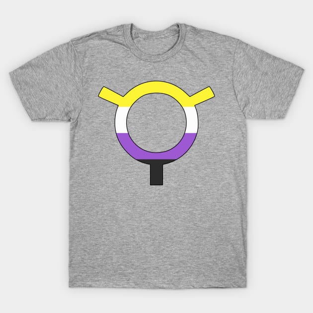 Nonbinary (Toki Pona, Enby Pride Colors) T-Shirt by dikleyt